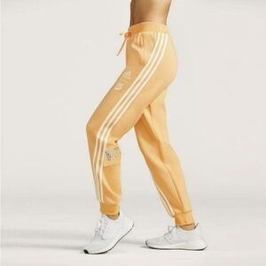 Adidas x Peloton Orange 3 Stripe Sweat Pants Joggers Unisex Size Small